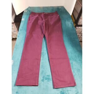 Gloria Vanderbilt Jeans Size 14 Womens Red Denim Pants Low Rise Slim Sadie NWT